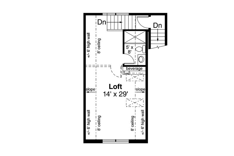 House Design - Floor Plan - Upper Floor for Traditional House Plan #124-1155, 1 bath