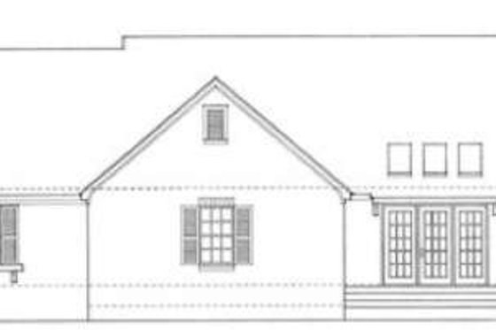 Exterior - Rear Elevation for Southern House Plan #406-154 - 3 bed, 2 bath