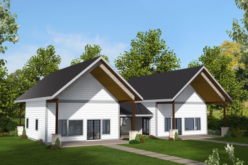 Home Plan - Contemporary Exterior - Front Elevation Plan #117-918