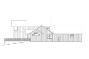 Exterior - Rear Elevation for Craftsman House Plan #124-1380 - 3 bed, 3 bath