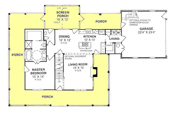 Country house plan, floor plan