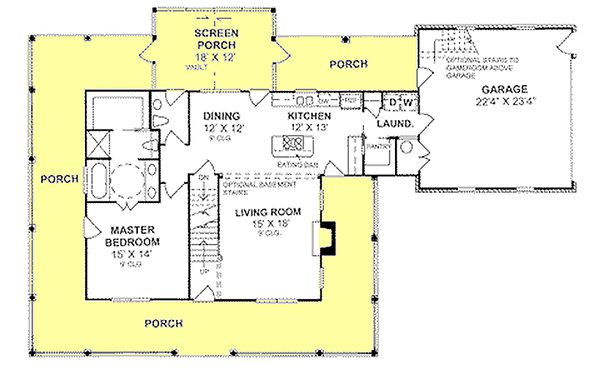 Country house plan, floor plan