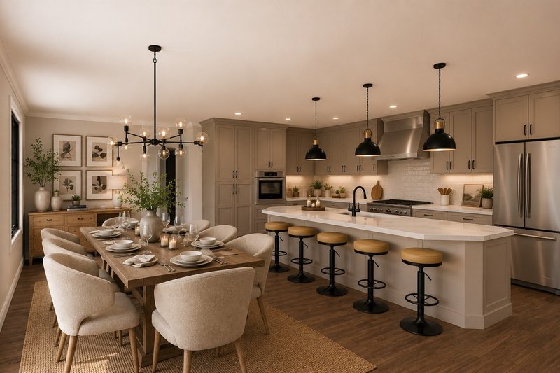 House Design - Interior - Dining Room for Farmhouse House Plan #1064-516 - 7 bed, 4 bath