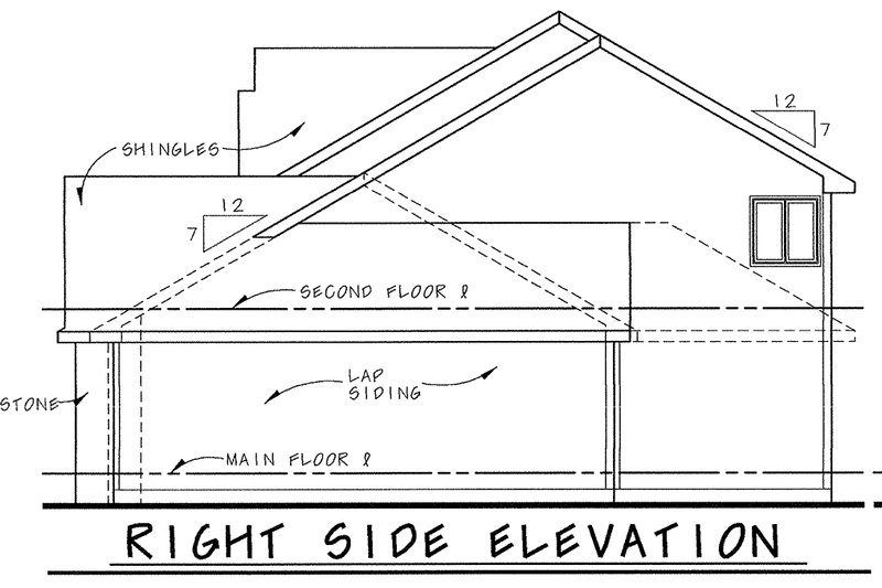 Home Plan - Exterior - Other Elevation 1 for Traditional House Plan #20-2090 - 4 bed, 2.5 bath
