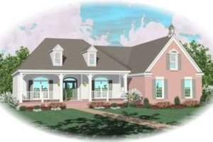 Southern Exterior - Front Elevation Plan #81-1030