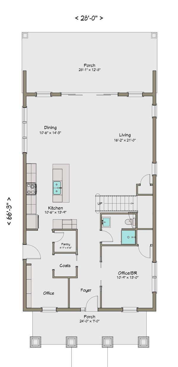 Craftsman Floor Plan - Main Floor Plan #461-42