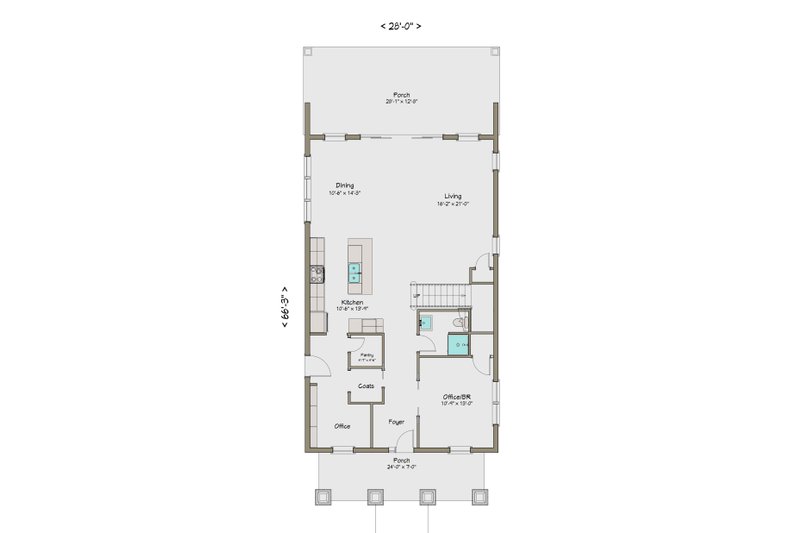 Home Plan - Floor Plan - Main Floor for Craftsman House Plan #461-42 - 5 bed, 4 bath