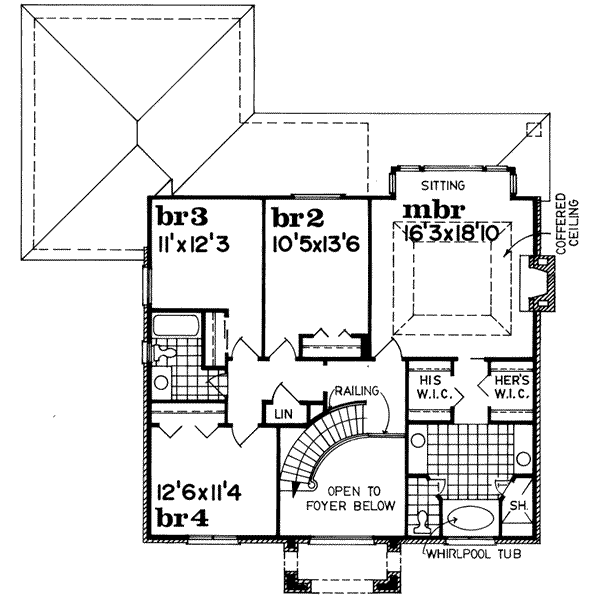 European Floor Plan - Upper Floor Plan #47-530