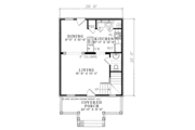 Traditional Style House Plan - 2 Beds 2.5 Baths 980 Sq/Ft Plan #17-2044 