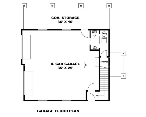 Architectural House Design - Traditional Floor Plan - Lower Floor Plan #117-1070