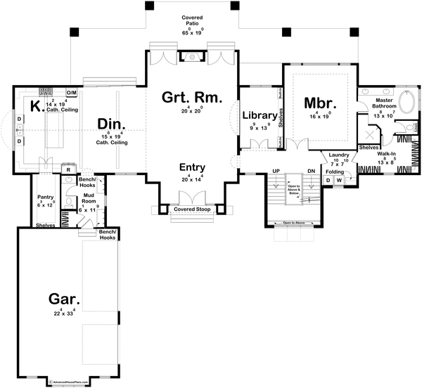 Architectural House Design - European Floor Plan - Main Floor Plan #455-635