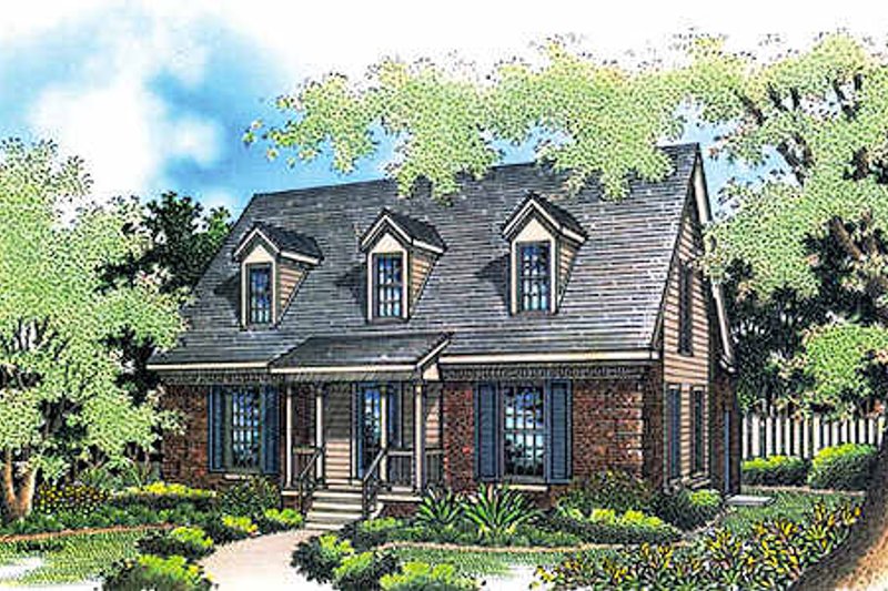 Architectural House Design - Colonial Exterior - Front Elevation Plan #45-103