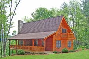 Log Style House Plan - 3 Beds 2 Baths 1601 Sq/Ft Plan #456-3 