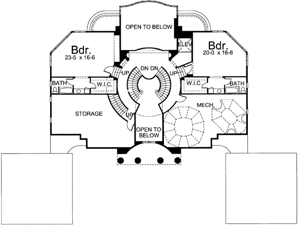 Architectural House Design - Classical Floor Plan - Upper Floor Plan #119-191