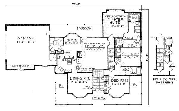 Home Plan - Country Floor Plan - Main Floor Plan #40-321