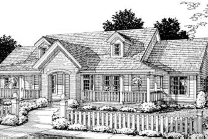 Architectural House Design - Traditional Exterior - Front Elevation Plan #20-1363