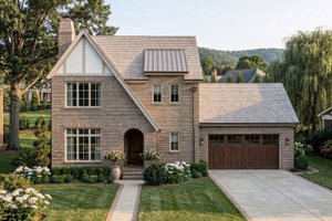 Dream House Plan - Exterior - Front Elevation for Tudor House Plan #455-763 - 3 bed, 2.5 bath