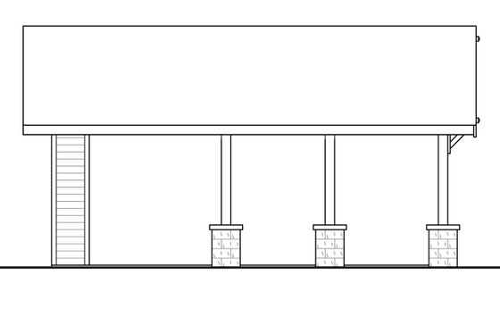 Exterior - Other Elevation for Craftsman House Plan #124-1226, 0 bath