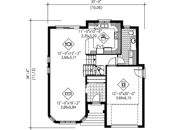 European Floor Plan - Main Floor Plan #25-4153