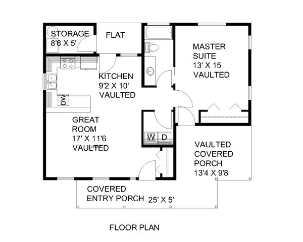 Cottage Floor Plan - Main Floor Plan #117-995