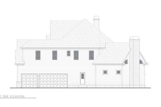 Exterior - Rear Elevation 2 for Traditional House Plan #54-702 - 4 bed, 4 bath
