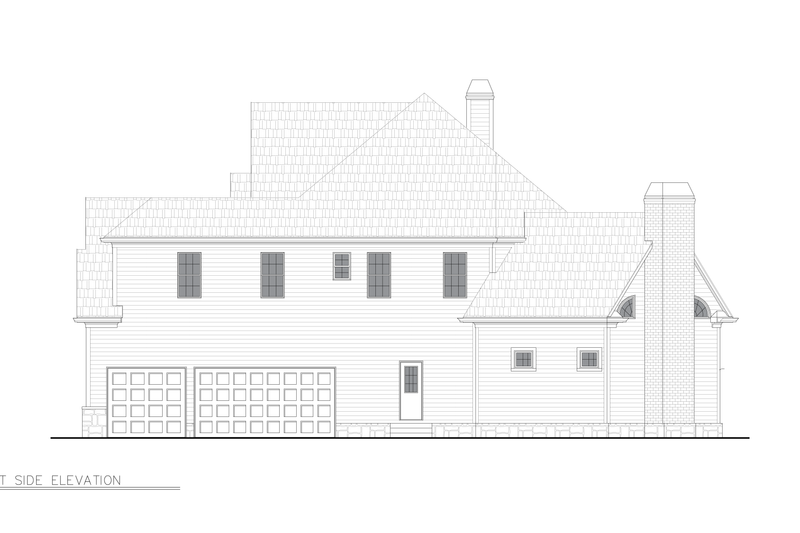 Architectural House Design - Exterior - Rear Elevation 2 for Traditional House Plan #54-702 - 4 bed, 4 bath