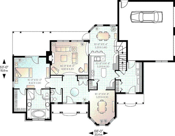 Architectural House Design - European Floor Plan - Main Floor Plan #23-236