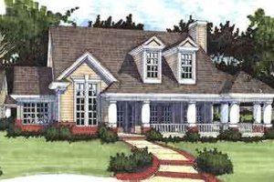 Country Exterior - Front Elevation Plan #120-147