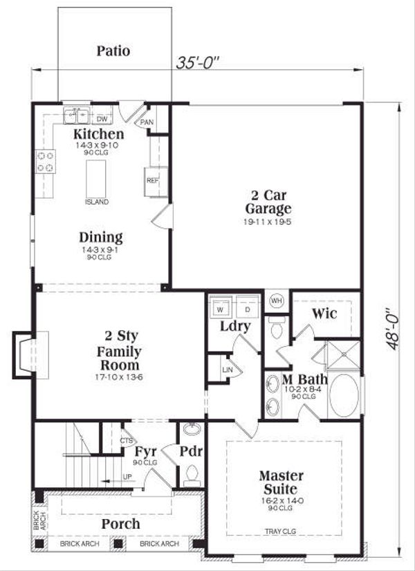 House Plan Design - Tudor Floor Plan - Main Floor Plan #419-116
