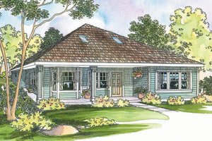 Cottage Exterior - Front Elevation Plan #124-364