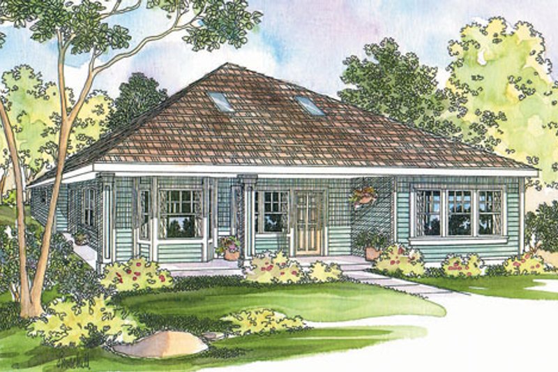 Architectural House Design - Cottage Exterior - Front Elevation Plan #124-364