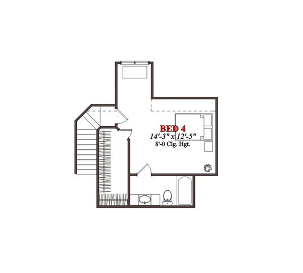 European Floor Plan - Upper Floor Plan #63-320