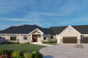 Craftsman Exterior - Front Elevation Plan #112-219