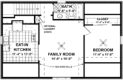 Craftsman Style House Plan - 1 Beds 1 Baths 750 Sq/Ft Plan #56-673 