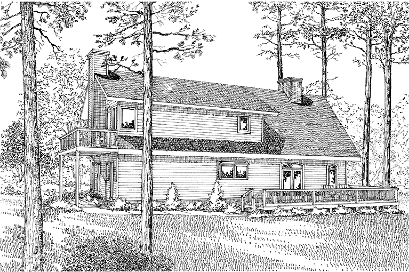 Home Plan - Exterior - Rear Elevation for Contemporary House Plan #17-2639 - 3 bed, 2 bath