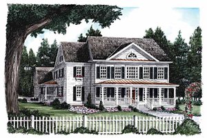 Home Plan - Exterior - Front Elevation for Classical House Plan #927-615 - 5 bed, 4 bath