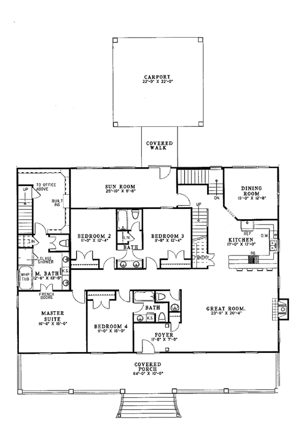 Dream House Plan - Country Floor Plan - Main Floor Plan #17-3068
