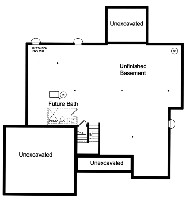 Home Plan - Country Floor Plan - Lower Floor Plan #46-867