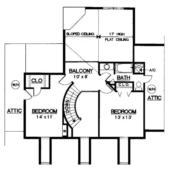 Architectural House Design - Country Floor Plan - Upper Floor Plan #45-475