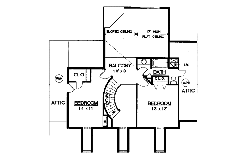 Home Plan - Floor Plan - Upper Floor for Country House Plan #45-475 - 3 bed, 2.5 bath