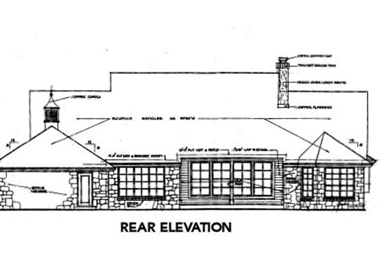 Exterior - Rear Elevation for Country House Plan #310-663 - 3 bed, 2.5 bath