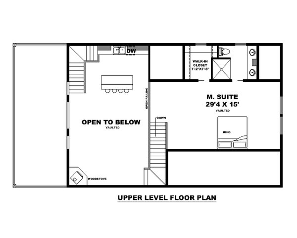 Architectural House Design - Barndominium Floor Plan - Upper Floor Plan #117-1018