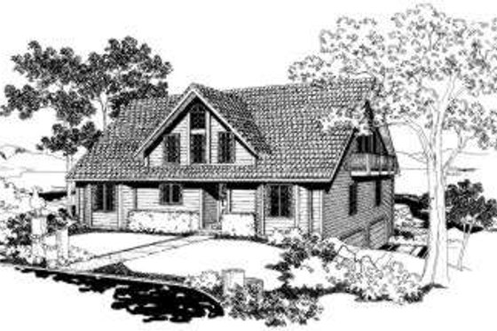 Exterior - Front Elevation for Traditional House Plan #303-116 - 4 bed, 3 bath