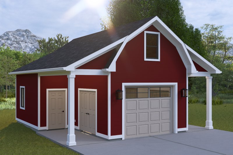 Architectural House Design - Exterior - Front Elevation 4 for Barndominium House Plan #1060-342, 0 bath