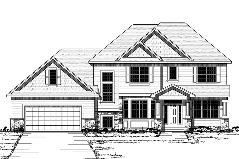 Home Plan - Exterior - Front Elevation 3 for Traditional House Plan #51-658 - 3 bed, 2.5 bath