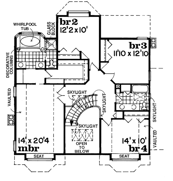 House Plan Design - Contemporary Floor Plan - Upper Floor Plan #47-751