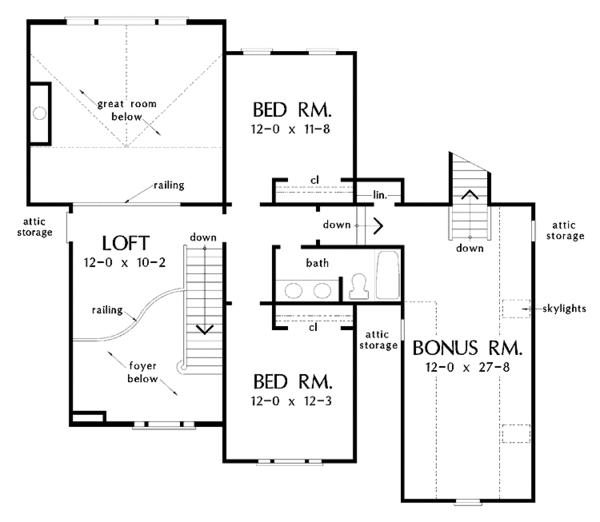 House Plan Design - European Floor Plan - Upper Floor Plan #929-322