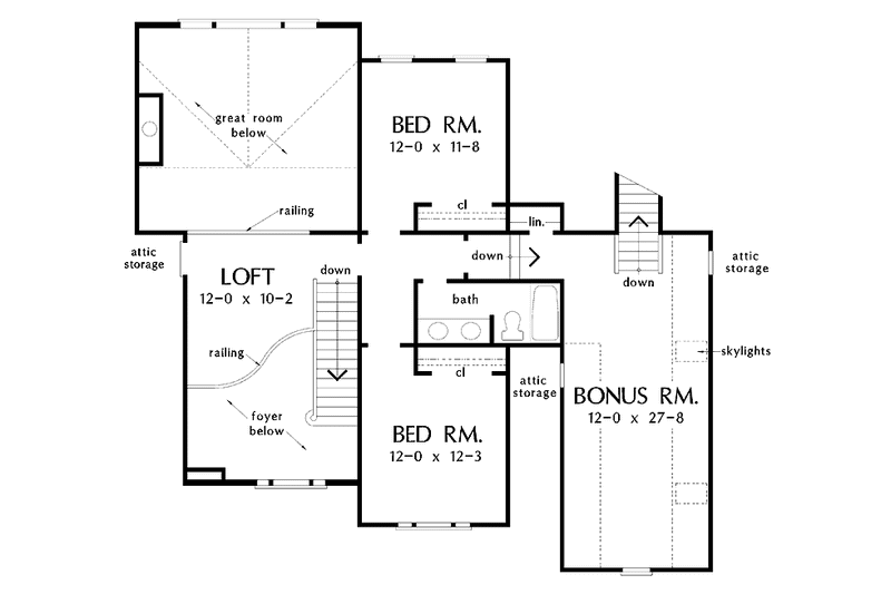 Home Plan - Floor Plan - Upper Floor for European House Plan #929-322 - 3 bed, 2.5 bath