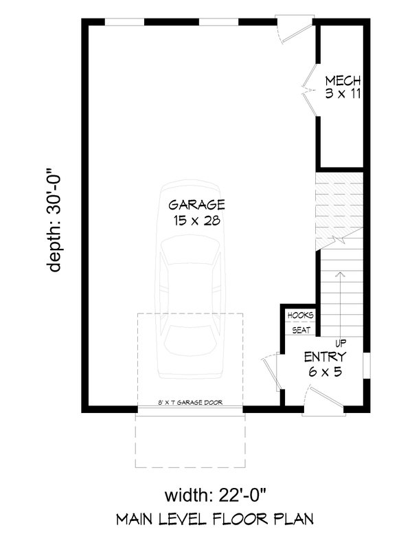 House Blueprint - Floor Plan - Lower Floor for Contemporary House Plan #932-1455 - 2 bed, 2.5 bath