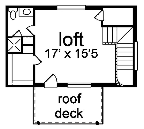 Home Plan - Adobe / Southwestern Floor Plan - Upper Floor Plan #84-649